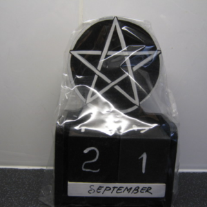 Wooden pentagram calendar