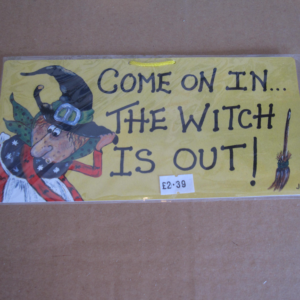 Plastic Witch sign